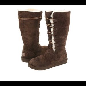 UGG “Whitley” Lace Up Suede Boots - Sz. 8